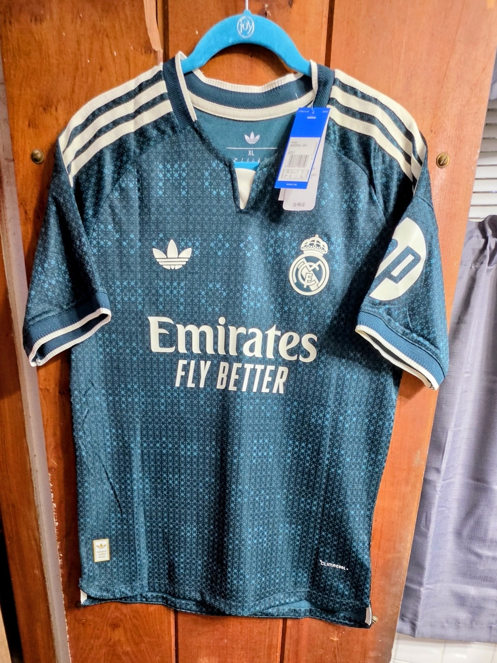 Adidas Real Madrid Men's Teal Away Jersey - XL Emirates Fly Better